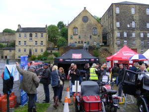 Sowerby Bridge canal wharf area show May 2014