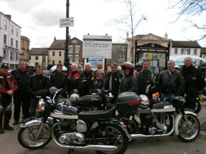 13 bikes attended the run around the Yorkshire Dales on a sunny but cool day, 8 of these were Norton's. The run called in at Ripon and Hawes and covered a total of 173 miles.