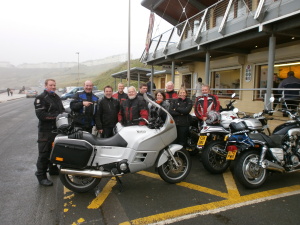 9 bikes attended the run on a cloudy day that had some light showers at times, 180 miles were covered on the day.