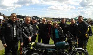 8 bikes attended the run (11 people in total) down to East Kirby airfield to see the Lancaster Bomber. 230 miles were covered in the day.